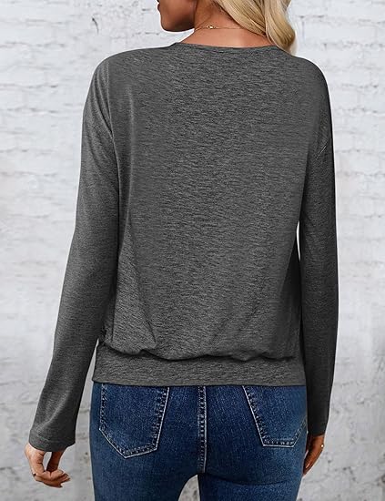 Women's fashionable round neck tops - Image 2